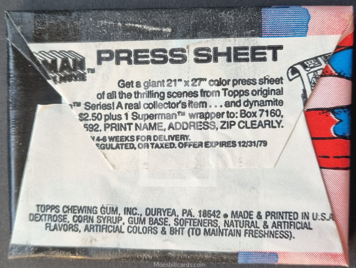 78 Topps DC Comics Superman Trading Card Pack | Moesbill Trading