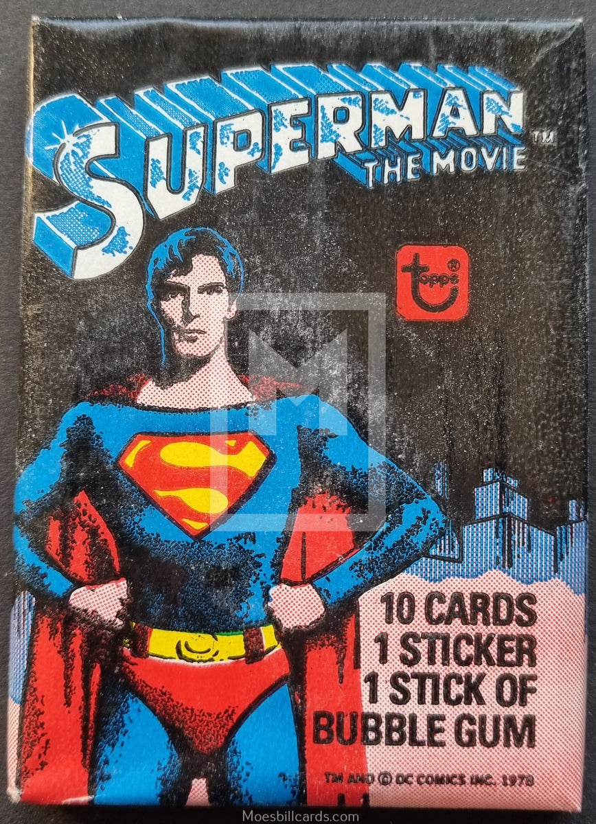 rare superman cards 78 Topps DC Comics Superman Trading Card Pack