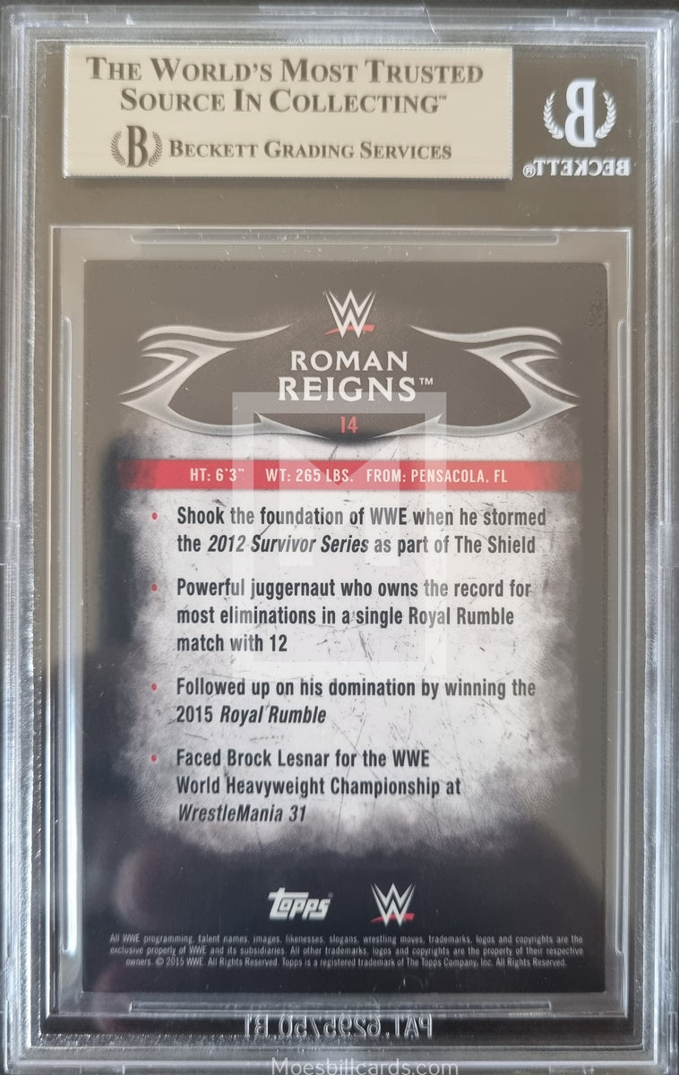 2015 Topps WWE Undisputed Silver 14 Roman Reigns |Moesbill Trading