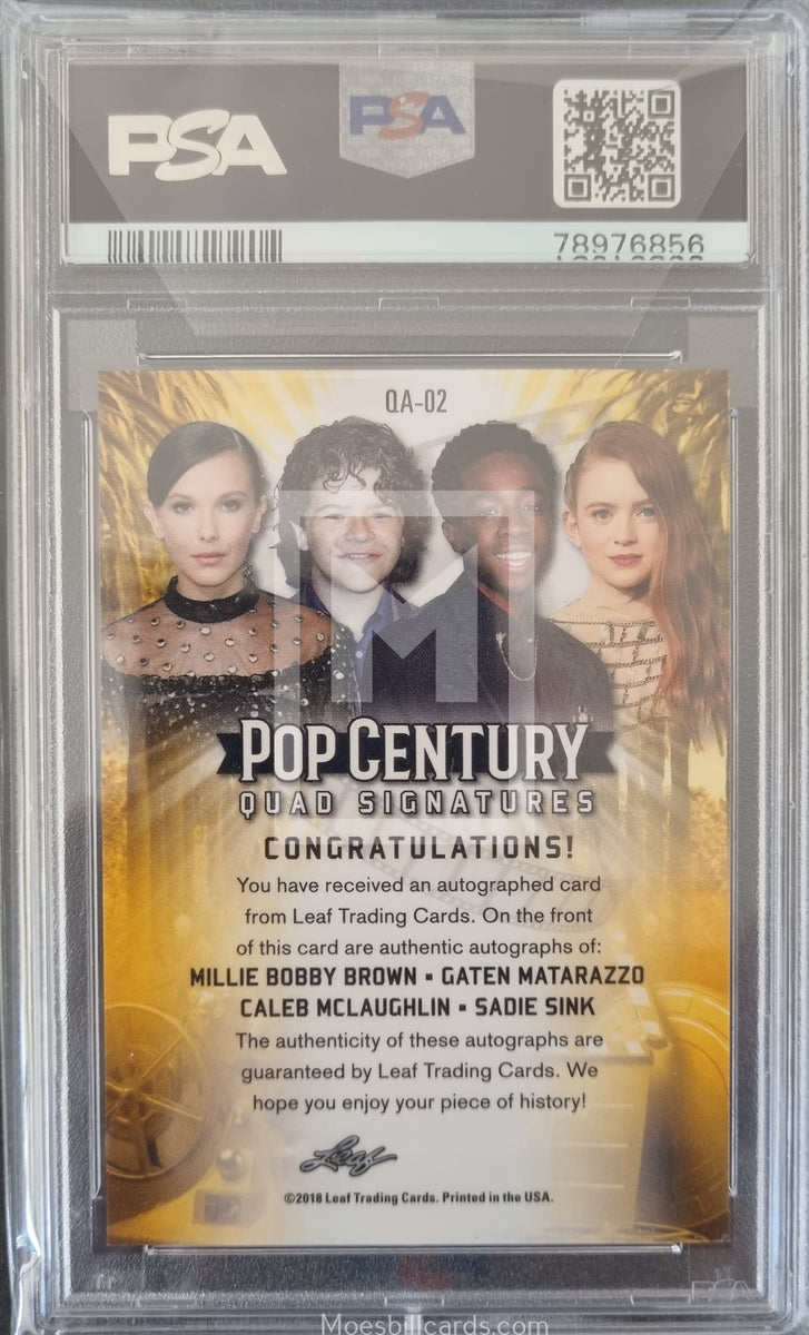 Leaf POPCENTURY Caleb McLaughlin サインカード Leaf Pop Century Quad QA-02 Stranger Things | Moesbill Trading