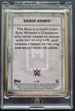 2020 Topps WWE Transcendent Sasha Banks Autograph Trading Card A-SB Back