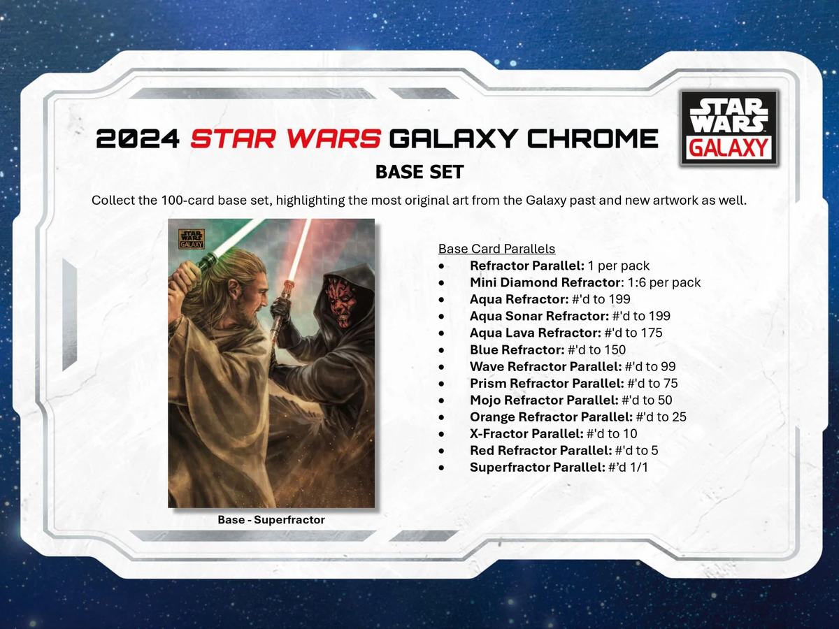 2024 Topps Star Wars Galaxy Chrome Hobby Box | Moesbill Trading