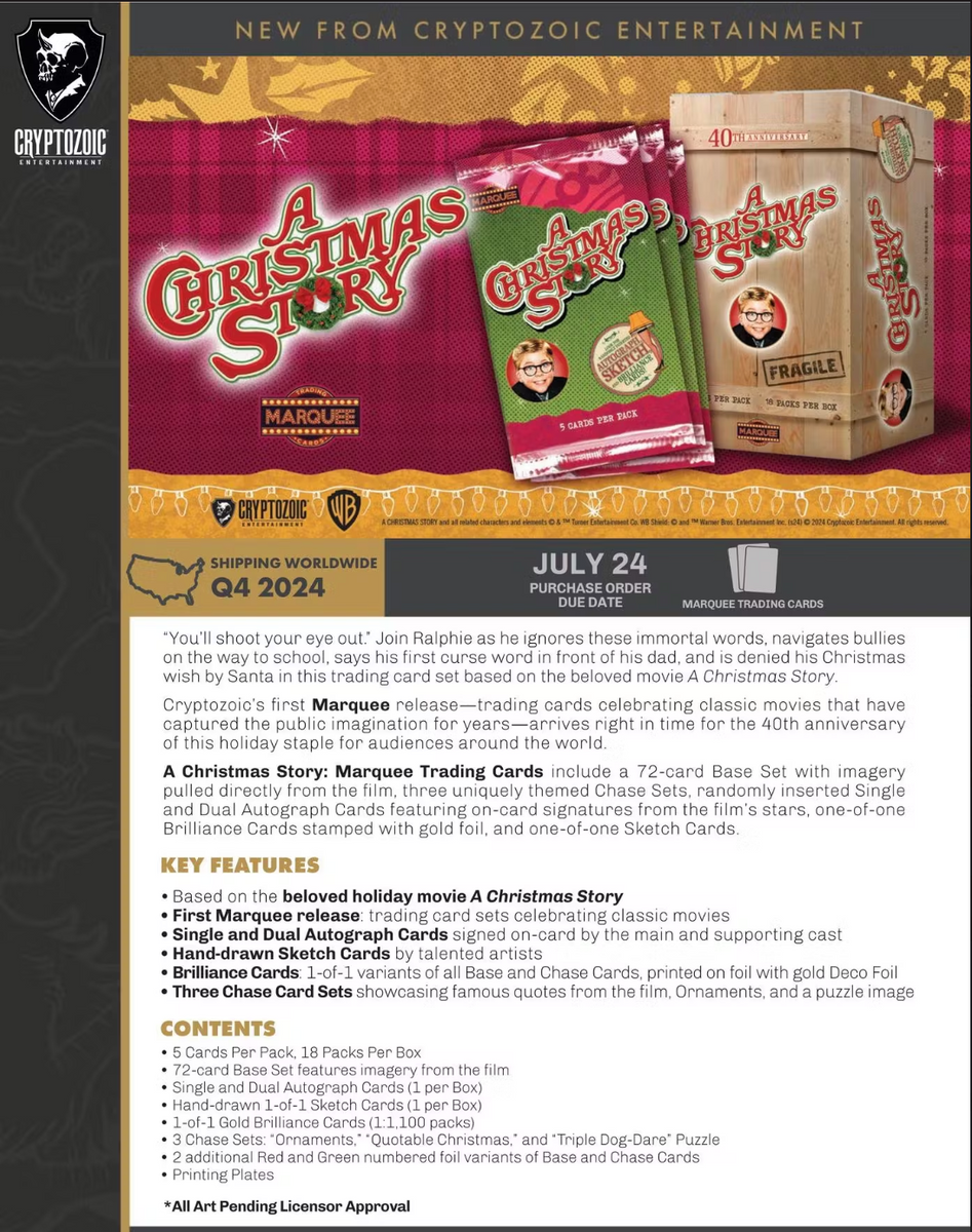 2024 A Christmas Story Trading Card Box | Moesbill Trading Cards