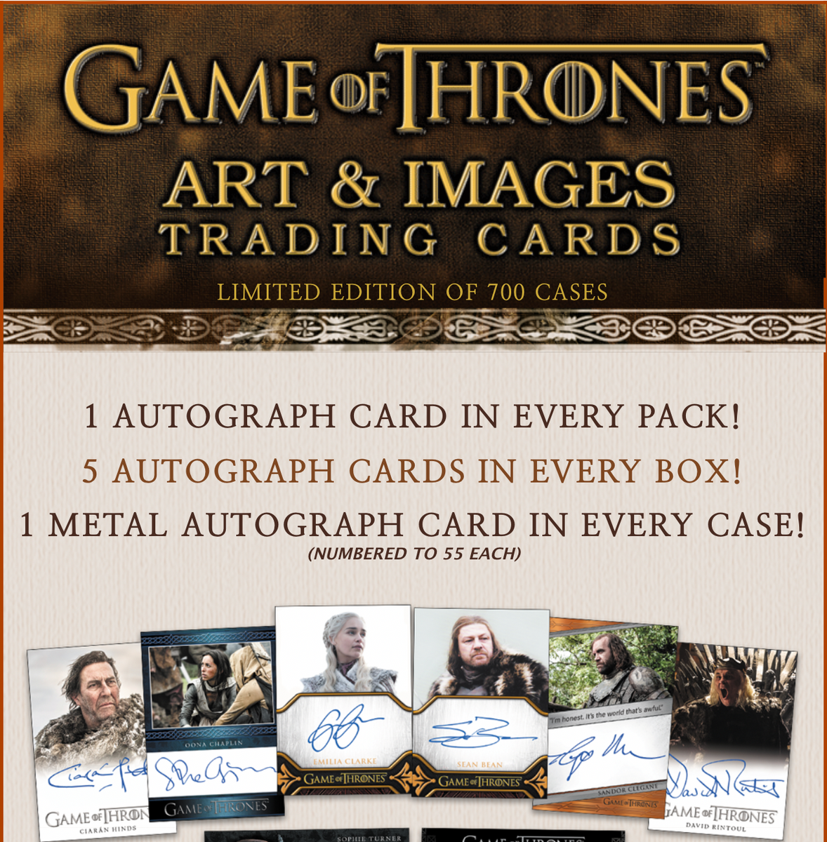 Game of Thrones Art & Images Trading Card Pack | Moesbill Trading