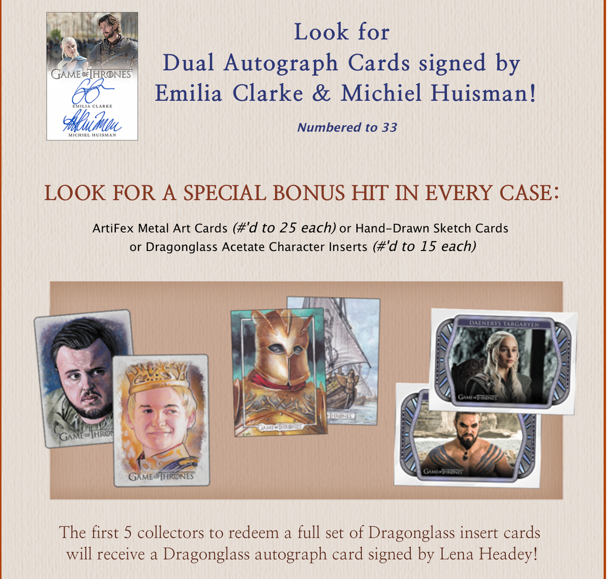 Game of Thrones Art & Images Trading Card Pack | Moesbill Trading