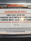 2016 Topps WWE Then Now Forever Sting Autograph Trading Card Number