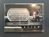 Alien Anthology Upper Deck Dog Tag Trading Card Gary Dourdan Christie Front