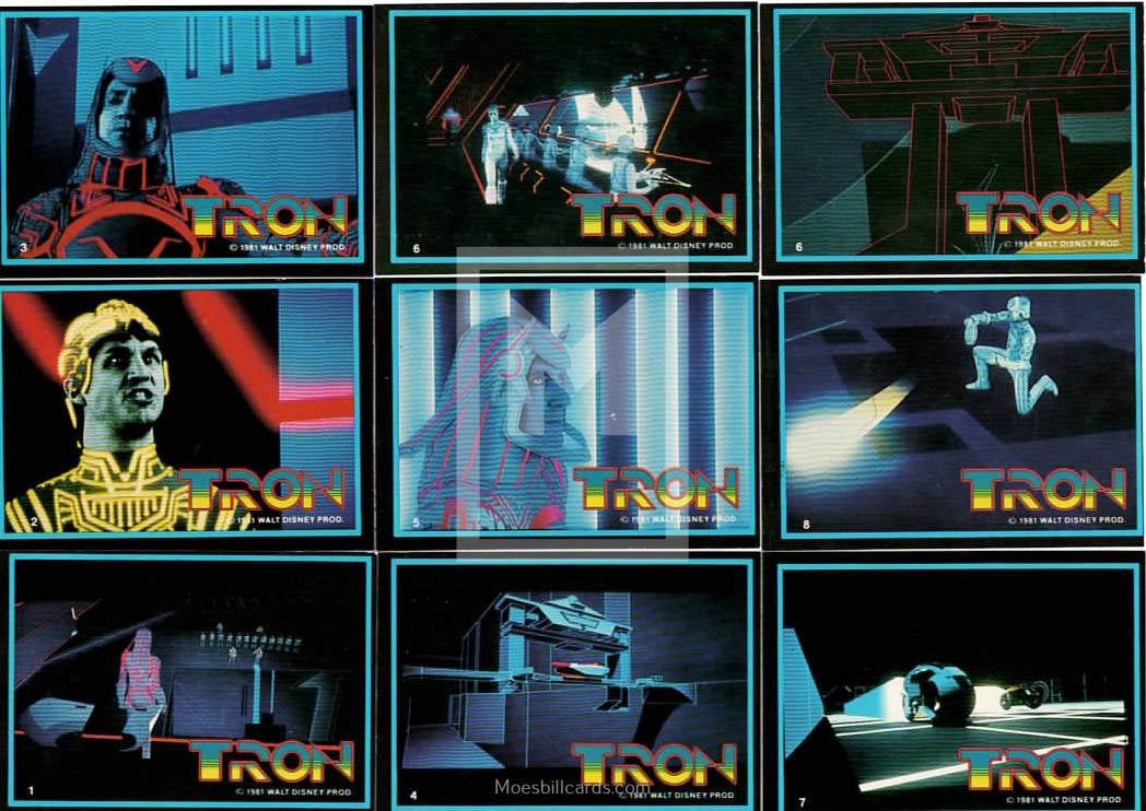 Disney's Tron Full Color Trading Cards With Stickers Box of 36 Donruss 1981  NEW