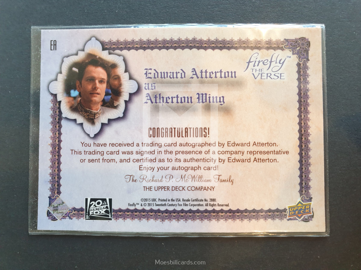 Firefly The Verse Edward Atterton Autograph EA | Moesbill
