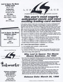 Lost In Space The Movie Promo Sell Sheet Trading Card Back