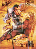 Spider Man 95 Gold Foil Signature Series Trading Card Grim Hunter 24 Front