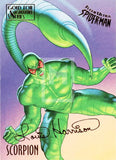 Spider Man 95 Gold Foil Signature Series Trading Card Scorpion 49 Front