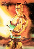 Spider Man 95 Gold Foil Signature Series Trading Card Shocker 50 Front