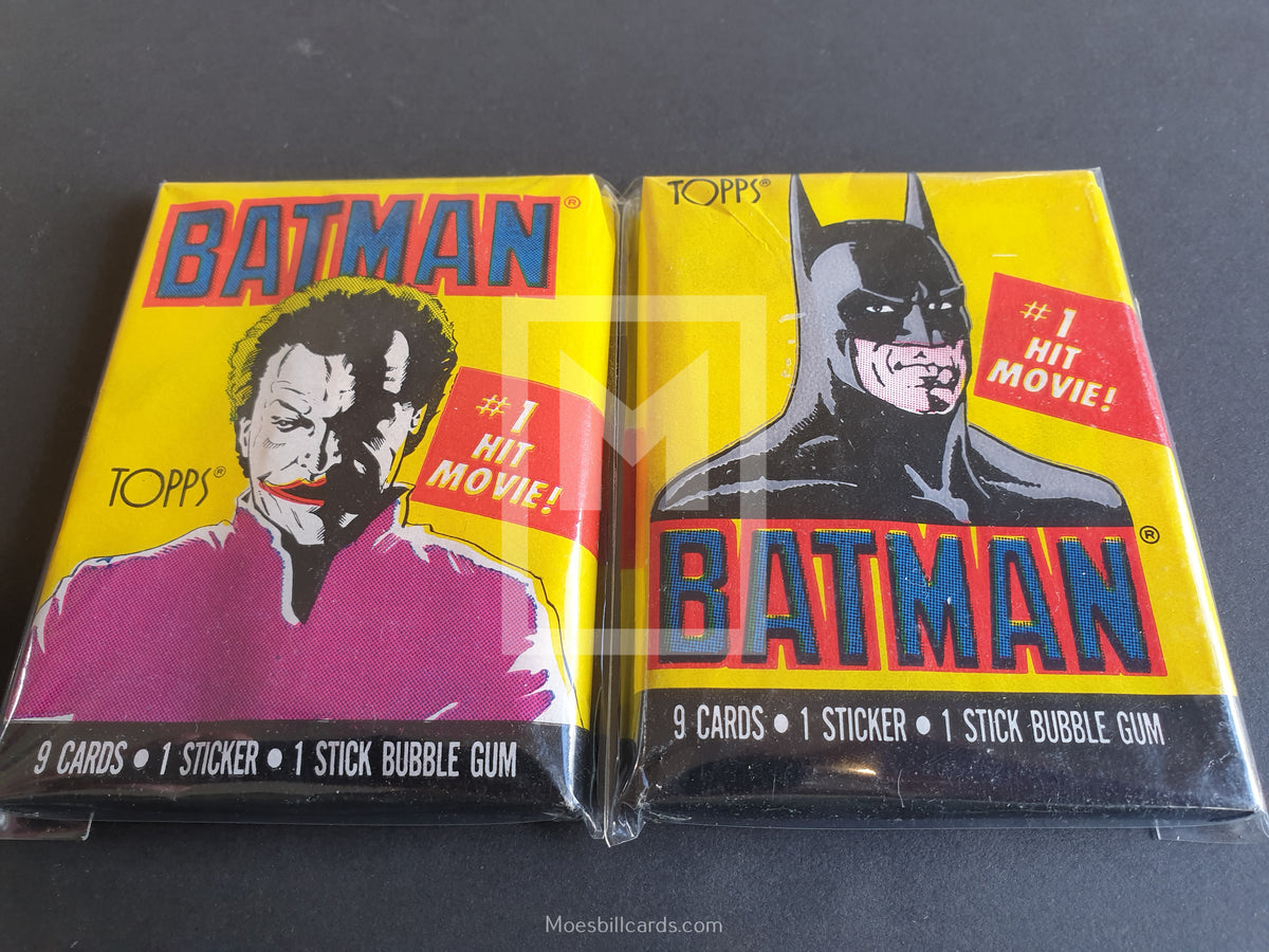 1989 Topps Batman Trading Cards & Stickers Series 1 store & 2 Complete Sets DC Comics