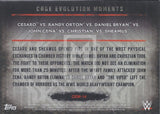 WWE Undisputed 2015 CEM-14 Cesaro Cage Evolution Moments Black Parallel Trading Card Back