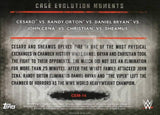 WWE Undisputed 2015 CEM-14 Red Parallel Cage Evolution Moments Trading Card Back
