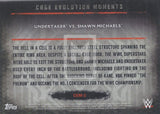 WWE Undisputed 2015 CEM-2 Undertaker HBK Cage Evolution Moments Trading Card Back