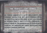 WWE Undisputed 2015 FF-25 Mr Perfect Curt Hennig Famous Finishers Black Parallel Trading Card Back