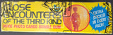 Baseball card packaging for 'Close Encounters of the Third Kind' movie photo cards with bubble gum, featuring a yellow and black design.