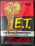 1982 Topps E.T. The Extra-Terrestrial - Factory Sealed Trading Card Wax Pack - 10 Movie Photo Cards - 1 Sticker - 1 Stick Bubble Gum