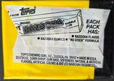 Vintage Bazooka bubble gum packaging with yellow border
