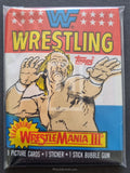 1987 Topps WWF Wrestlemania 3 Trading Card Pack Front