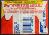 Topps Spring Fever Baseball trading card pack with branding and product details.