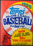 1988 Topps Major League Baseball trading card packaging