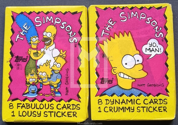 1990-Topps-The-Simpsons-Trading-Card-Pack-Art-Set-Front