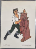 1991 Proset Disney The Little Mermaid Stick ems Eric Trading Card Front