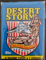 1991 Topps Desert Storm Coalition For Peace Trading Card Pack Front
