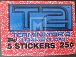 1991 Topps Terminator 2 Sticker Trading Card Pack Front