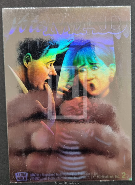 1992 Lime Rock MAD Series 2 Insert Trading Card Hologram 2 Vote Mad Clinton Bush President Front