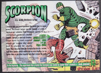 1993 Skybox Marvel Masterpieces Base Trading Card 63 Scorpion Back