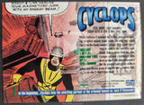 1993 Skybox Marvel Masterpieces Base Trading Card 7 Cyclops Back