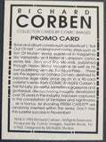 Promo card for Richard Corben collector cards by Comic Images with text and border.