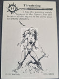FPG card with a black and white illustration of a character and text on a white background