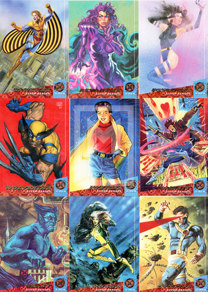1994 Fleer Ultra X-Men Trading Card Base Set featuring Wolverine, Beast, Cyclops and more