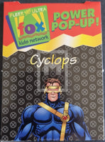 1995-Fleer-Ultra-FoxKidsNetworks-Insert-Trading-Card-Pop-Up-17-of-24-X-Men-Cyclops-Trading-Card-Front