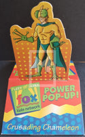 1995-Fleer-Ultra-FoxKidsNetworks-Insert-Trading-Card-Pop-Up-4-of-24-The-Tick-Crusading-Chameleon-Trading-Card-Front-2