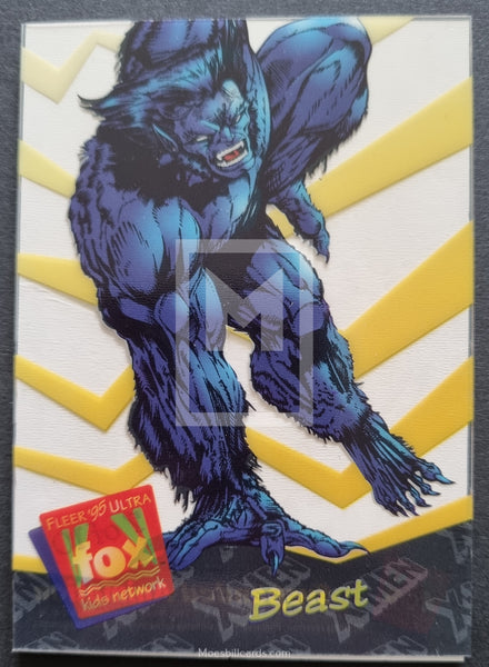 1995 Fleer Marvel Ultra Suspended Animation 7 of 10 Beast Trading Card Front