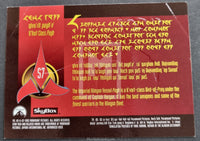 1995 Skybox Star Trek The Next Generation TNG Season 2 Insert Trading Card Klingon S7 Back