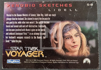 1995 Skybox Star Trek Voyager Season 1 Series 2 Insert Trading Card Xenobio Sketches S-8 Lidell Back