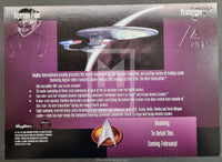 1996 Skybox Fleer Star Trek The Next Generation TNG Season 4 Promo Trading Card P1 Uncut Sheet Back