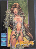 Comic book cover featuring a fantasy character with intricate design elements.