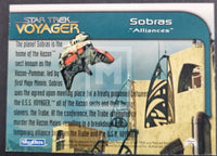 1997 Skybox Fleer Star Trek Voyager Insert Trading Card Strange New Worlds 198 Sobras Back