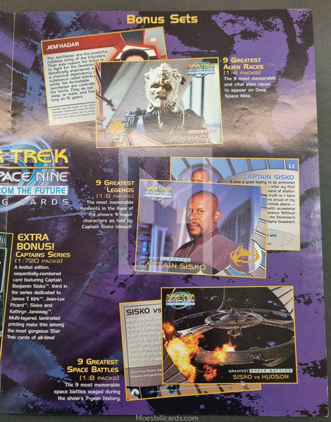 star trek ccg deep space nine booster box Skybox Star Trek Voyager Profiles Sell Sheet