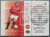 2001 Upper Deck Football Manchester 22 Match Worn Shirt Ronnie Wallwork Trading Card Back