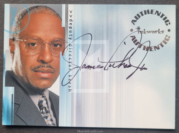 2002-Inkworks-The-X-Files-Season-8-Autograph-Trading-Card-A13-James-Pickens-Jr-Deputy-Director-Kersh-Front