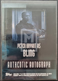 2002 Topps Dark Angel Autograph Trading Card Peter Bryant Bling Back